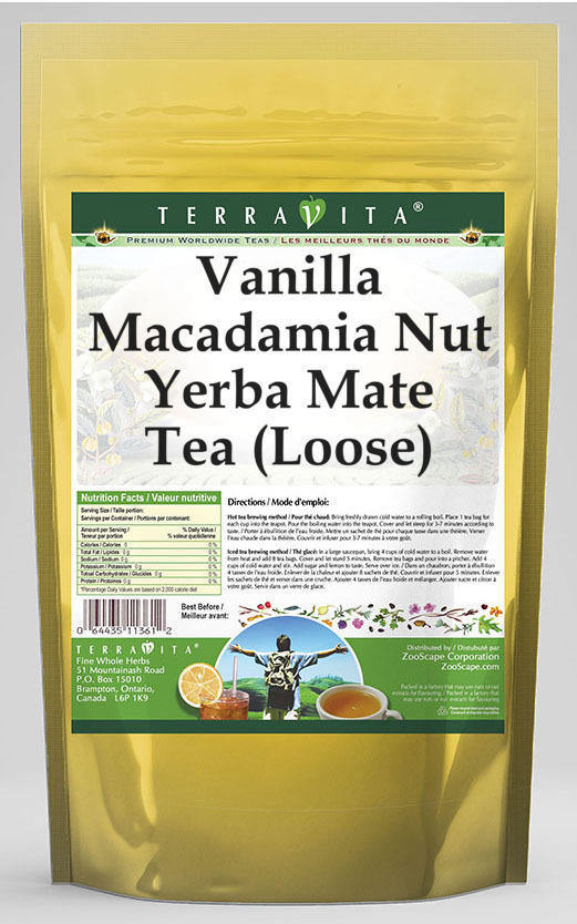 Vanilla Macadamia Nut Yerba Mate Tea (Loose)