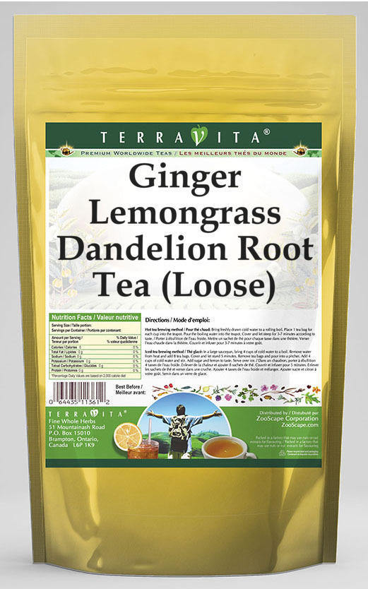 Ginger Lemongrass Dandelion Root Tea (Loose)