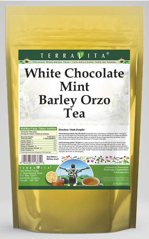 White Chocolate Mint Barley Orzo Tea