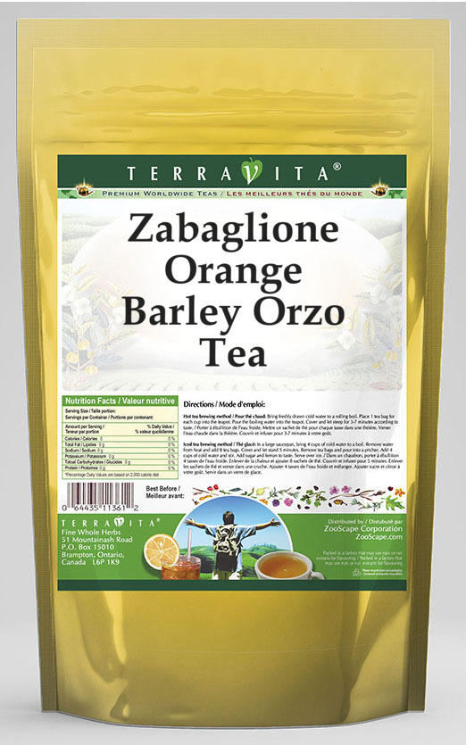 Zabaglione Orange Barley Orzo Tea