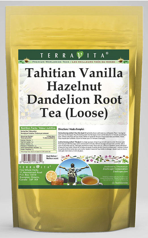 Tahitian Vanilla Hazelnut Dandelion Root Tea (Loose)