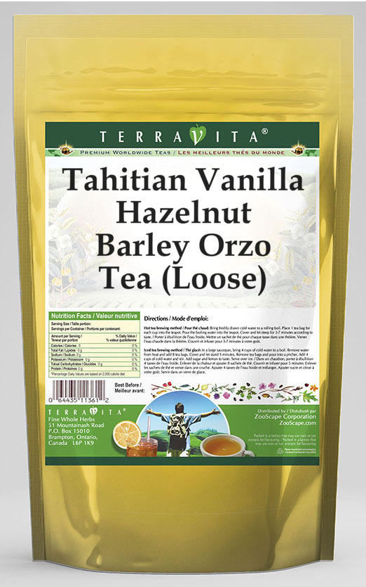 Tahitian Vanilla Hazelnut Barley Orzo Tea (Loose)