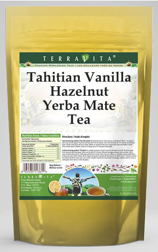 Tahitian Vanilla Hazelnut Yerba Mate Tea