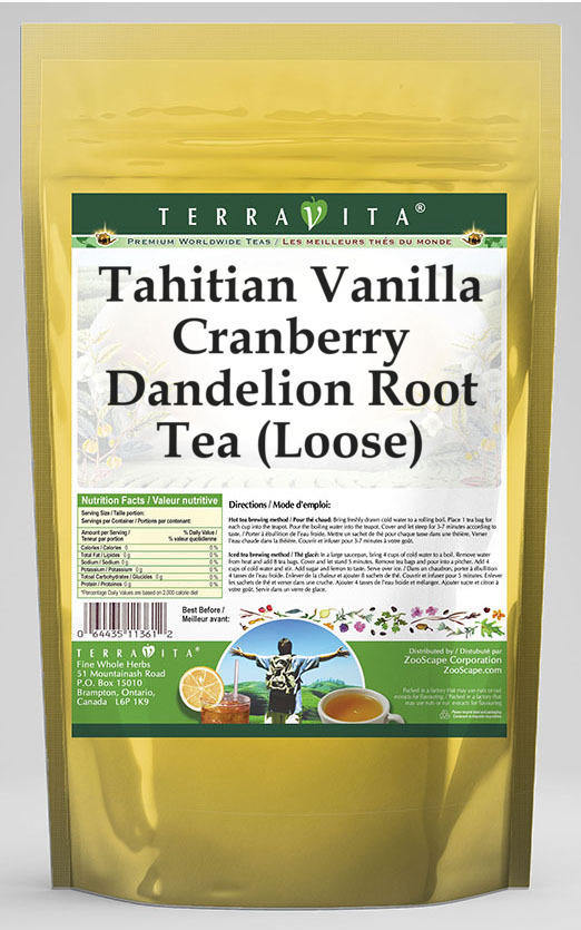 Tahitian Vanilla Cranberry Dandelion Root Tea (Loose)