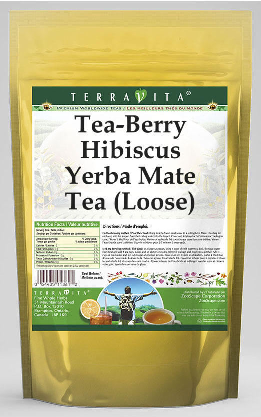 Tea-Berry Hibiscus Yerba Mate Tea (Loose)