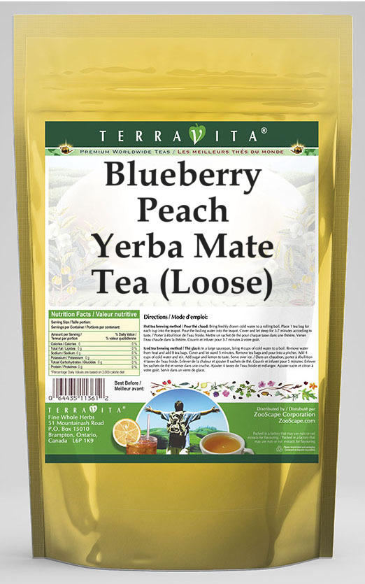 Blueberry Peach Yerba Mate Tea (Loose)