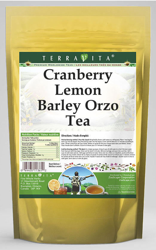 Cranberry Lemon Barley Orzo Tea