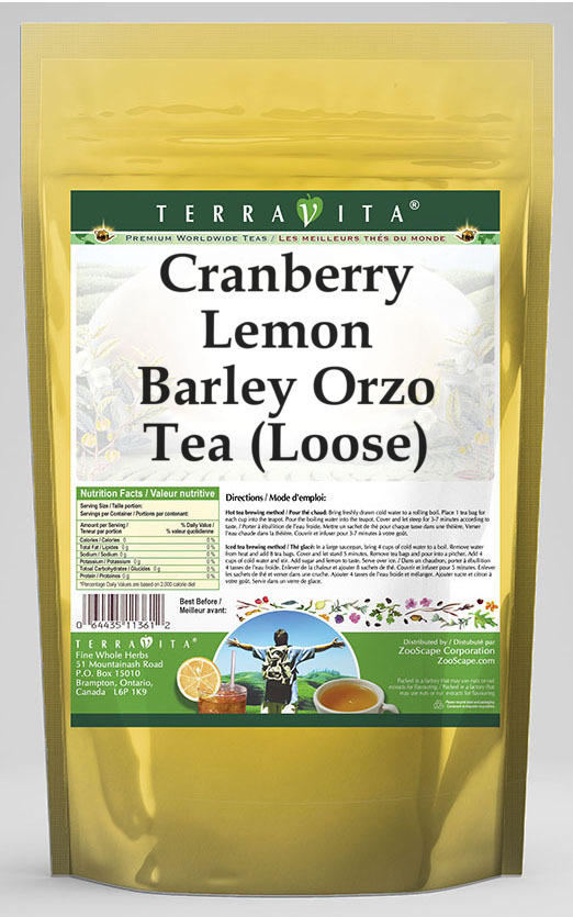 Cranberry Lemon Barley Orzo Tea (Loose)