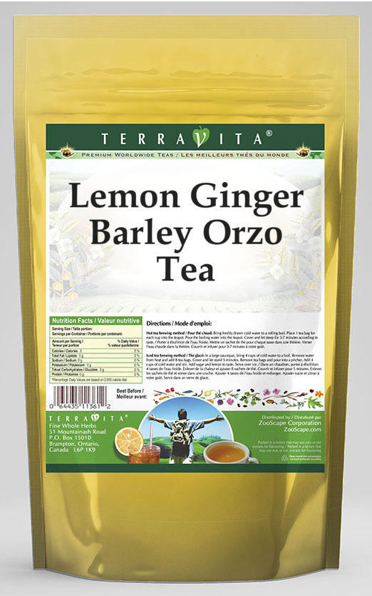 Lemon Ginger Barley Orzo Tea