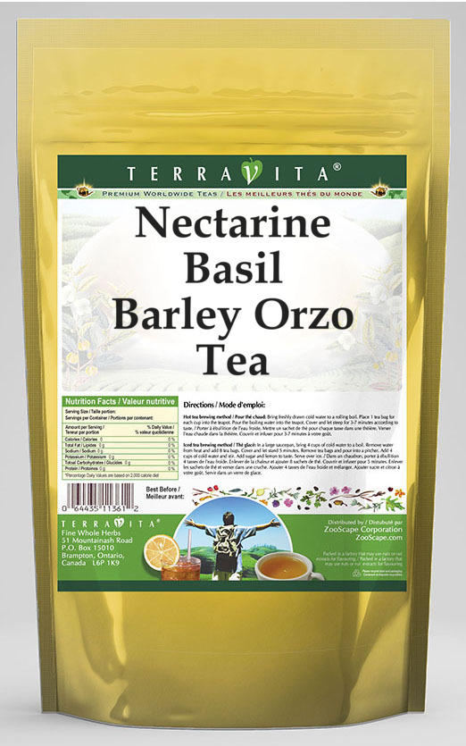 Nectarine Basil Barley Orzo Tea