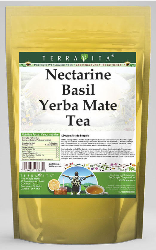 Nectarine Basil Yerba Mate Tea