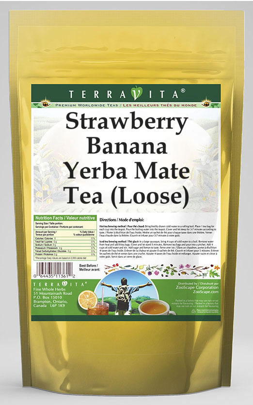 Strawberry Banana Yerba Mate Tea (Loose)