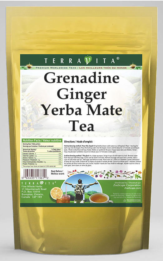 Grenadine Ginger Yerba Mate Tea