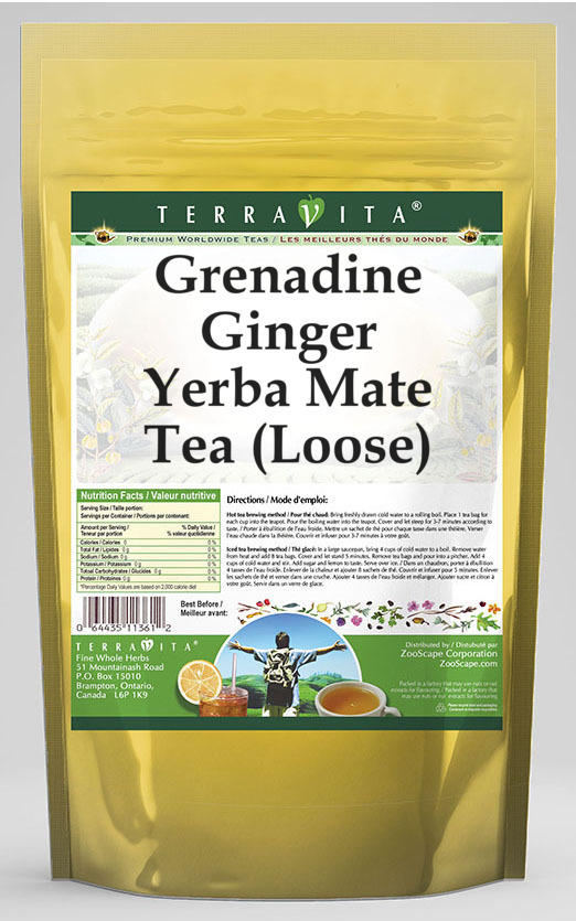 Grenadine Ginger Yerba Mate Tea (Loose)