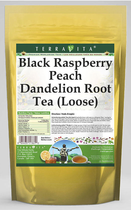 Black Raspberry Peach Dandelion Root Tea (Loose)