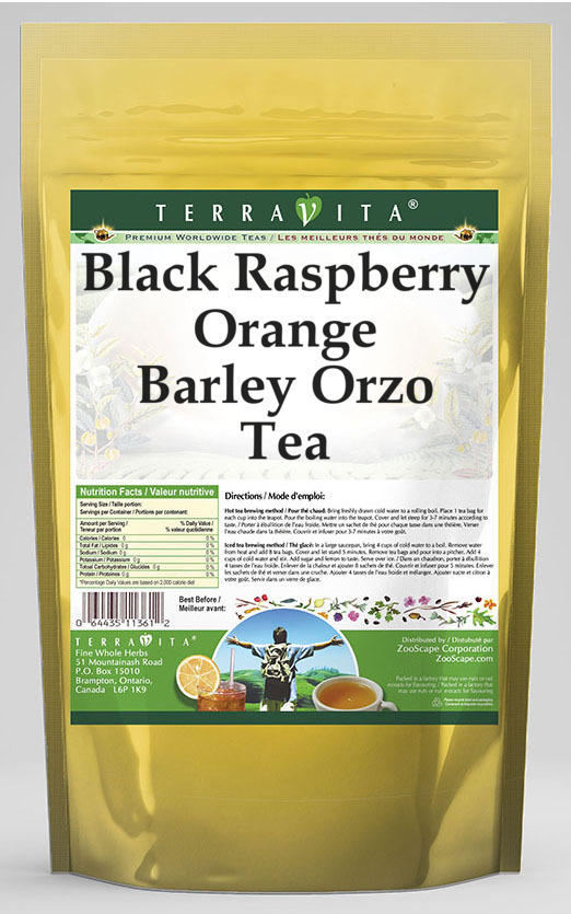 Black Raspberry Orange Barley Orzo Tea
