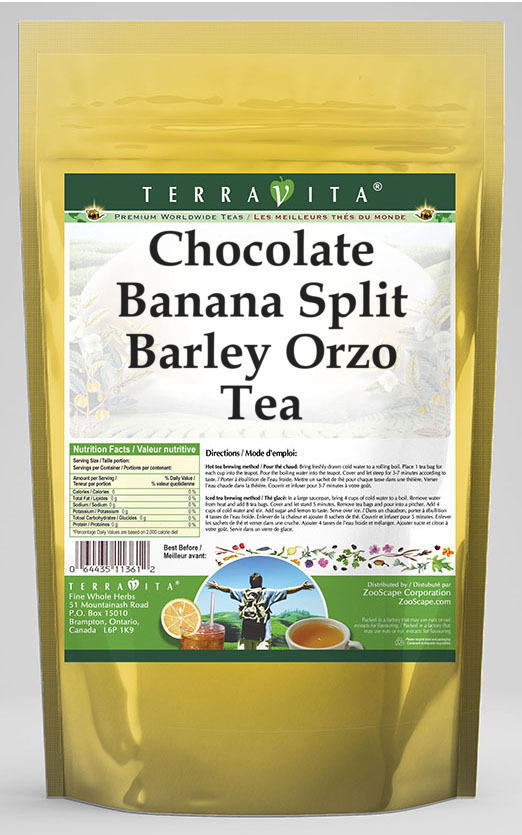 Chocolate Banana Split Barley Orzo Tea