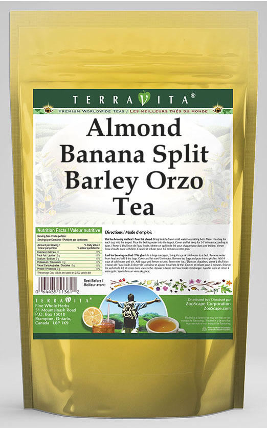 Almond Banana Split Barley Orzo Tea