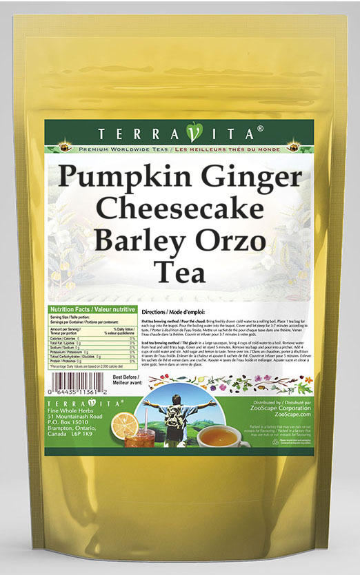 Pumpkin Ginger Cheesecake Barley Orzo Tea