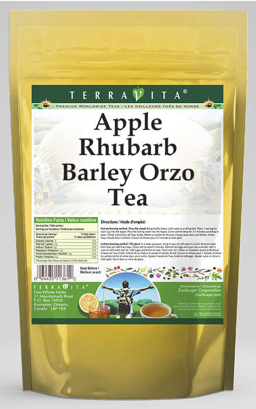 Apple Rhubarb Barley Orzo Tea