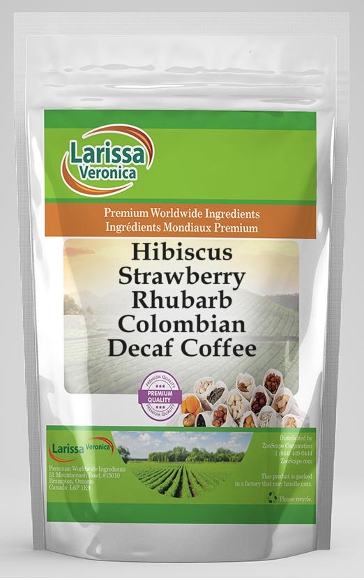 Hibiscus Strawberry Rhubarb Colombian Decaf Coffee