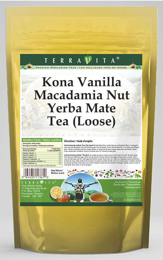Kona Vanilla Macadamia Nut Yerba Mate Tea (Loose)