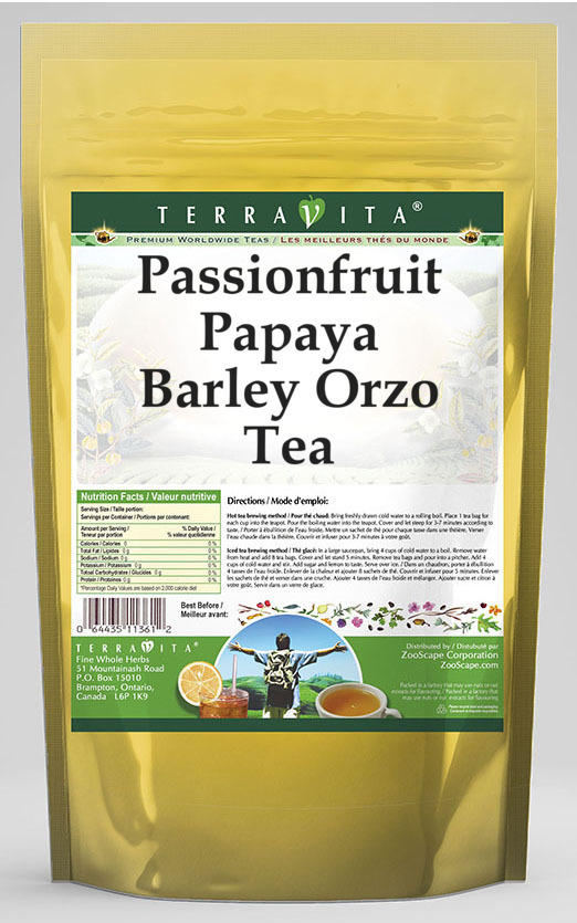 Passionfruit Papaya Barley Orzo Tea
