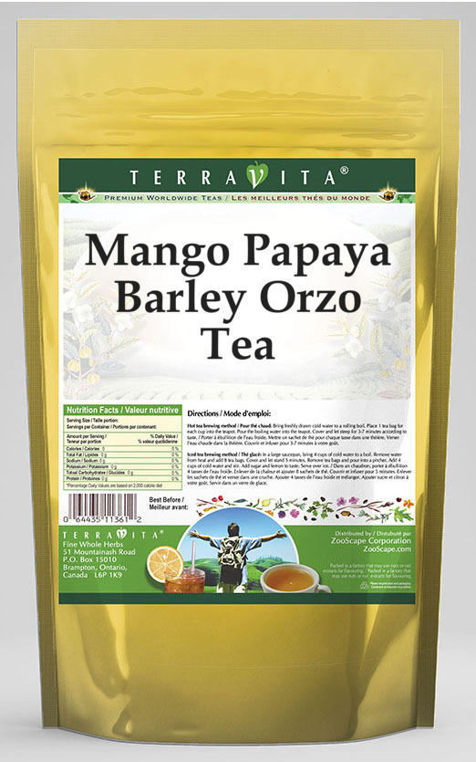 Mango Papaya Barley Orzo Tea