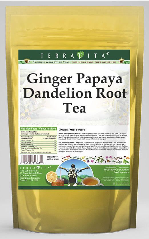 Ginger Papaya Dandelion Root Tea