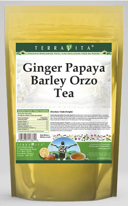 Ginger Papaya Barley Orzo Tea
