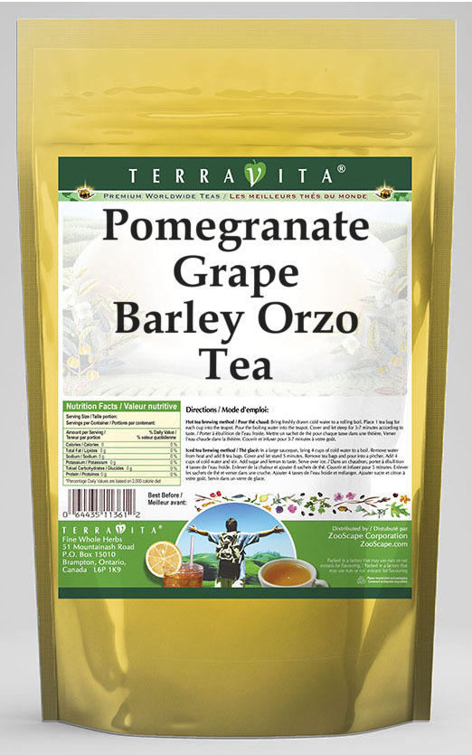 Pomegranate Grape Barley Orzo Tea