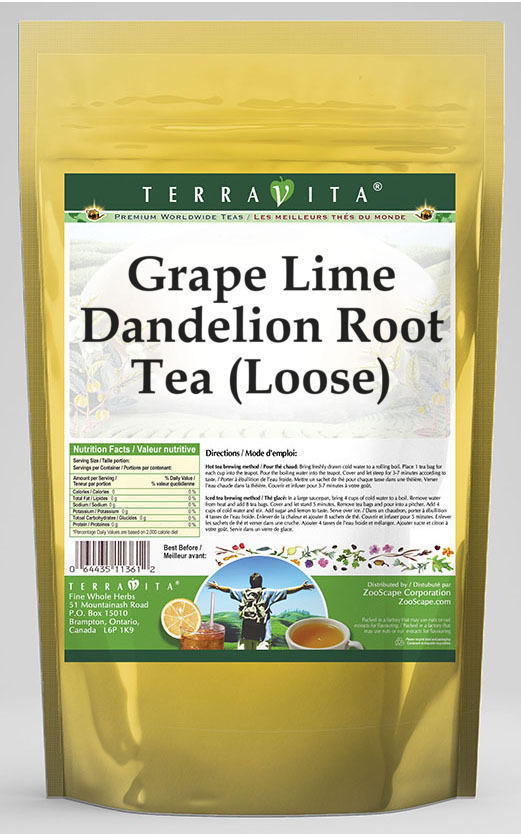 Grape Lime Dandelion Root Tea (Loose)