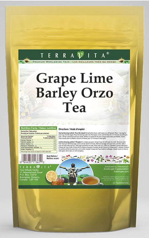 Grape Lime Barley Orzo Tea