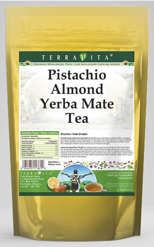 Pistachio Almond Yerba Mate Tea
