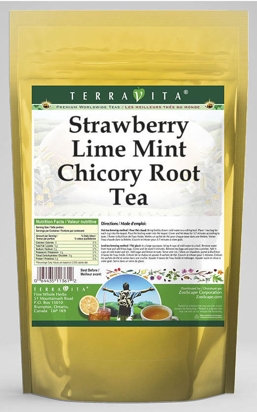 Strawberry Lime Mint Chicory Root Tea