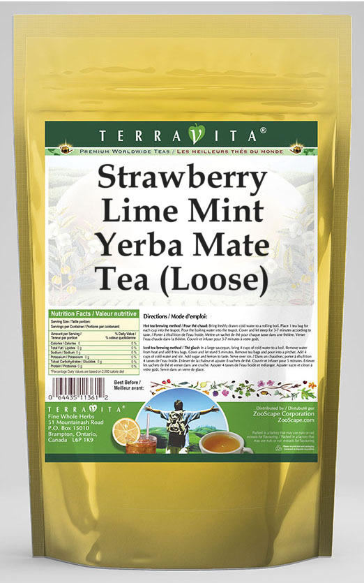 Strawberry Lime Mint Yerba Mate Tea (Loose)