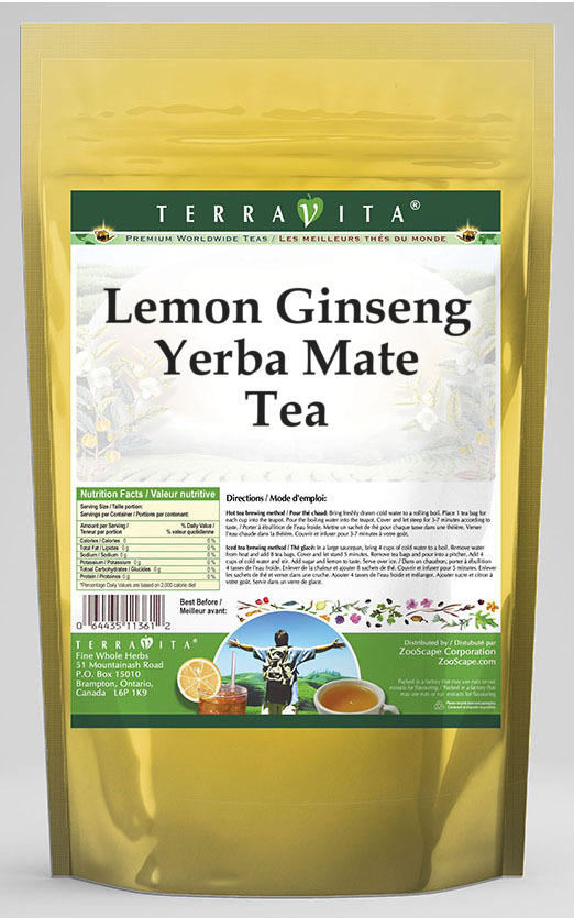 Lemon Ginseng Yerba Mate Tea