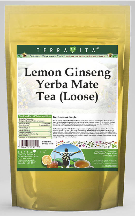 Lemon Ginseng Yerba Mate Tea (Loose)