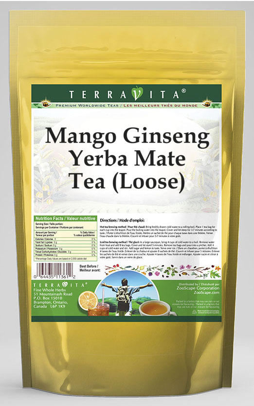 Mango Ginseng Yerba Mate Tea (Loose)