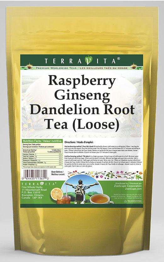 Raspberry Ginseng Dandelion Root Tea (Loose)