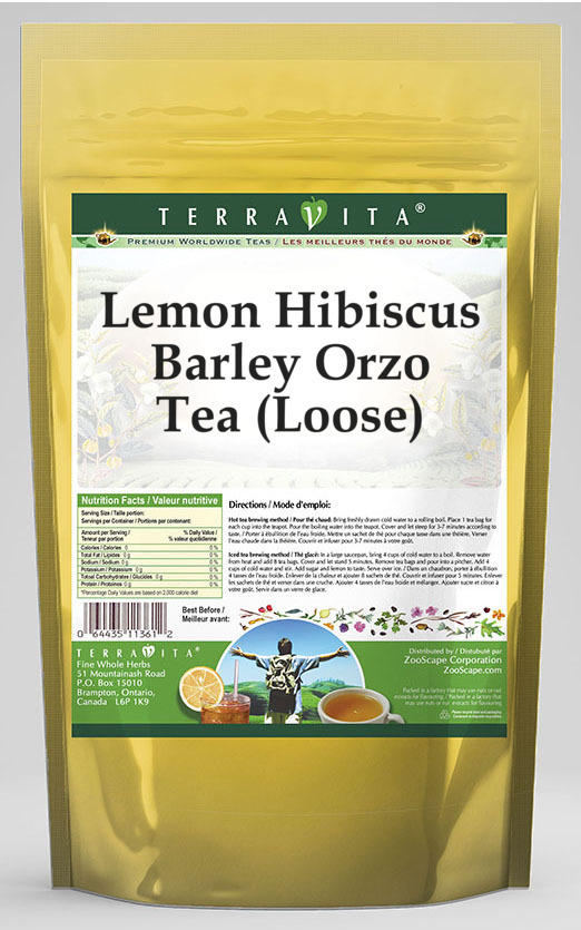 Lemon Hibiscus Barley Orzo Tea (Loose)