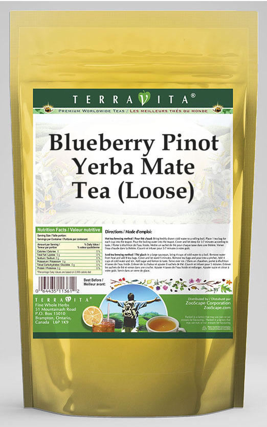 Blueberry Pinot Yerba Mate Tea (Loose)