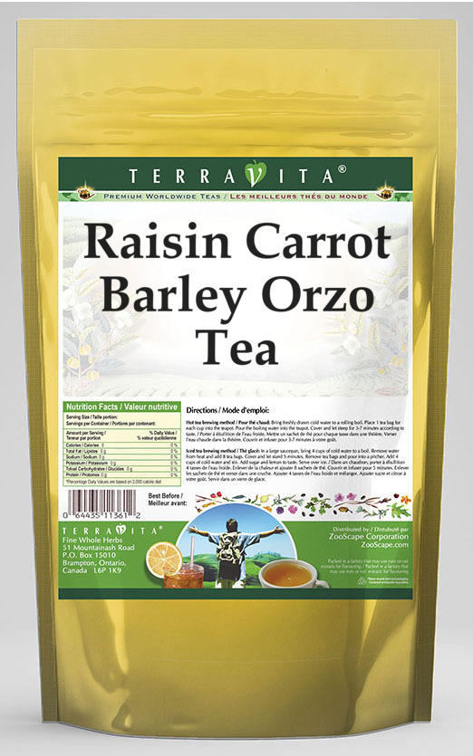 Raisin Carrot Barley Orzo Tea