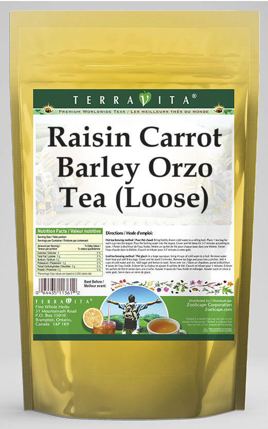 Raisin Carrot Barley Orzo Tea (Loose)