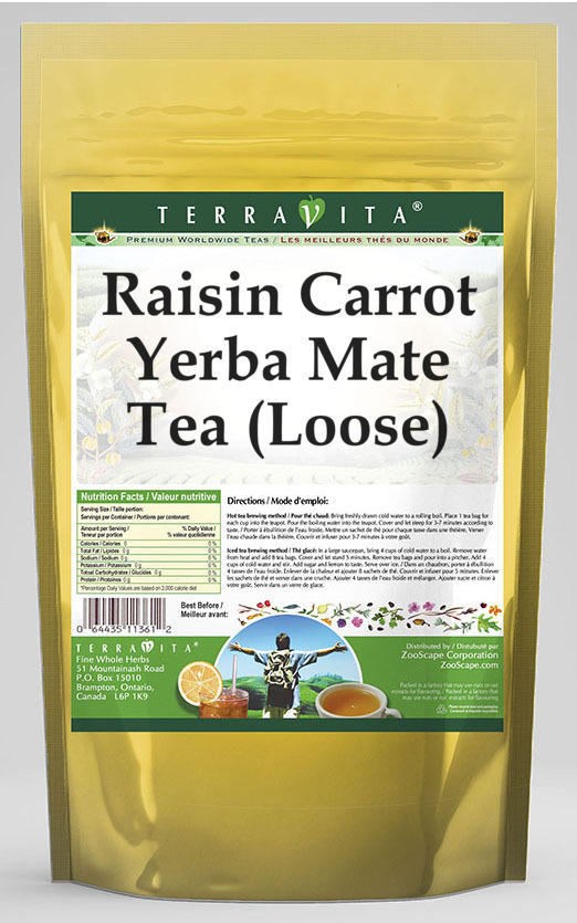 Raisin Carrot Yerba Mate Tea (Loose)