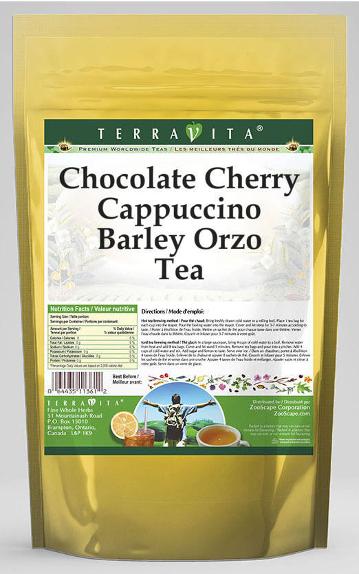 Chocolate Cherry Cappuccino Barley Orzo Tea