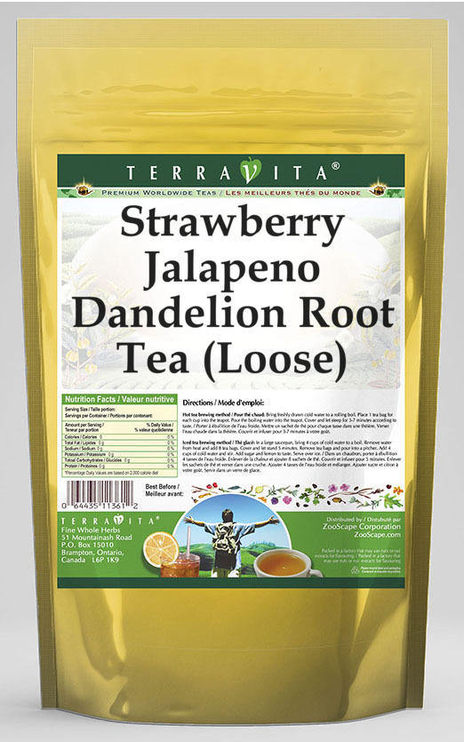 Strawberry Jalapeno Dandelion Root Tea (Loose)