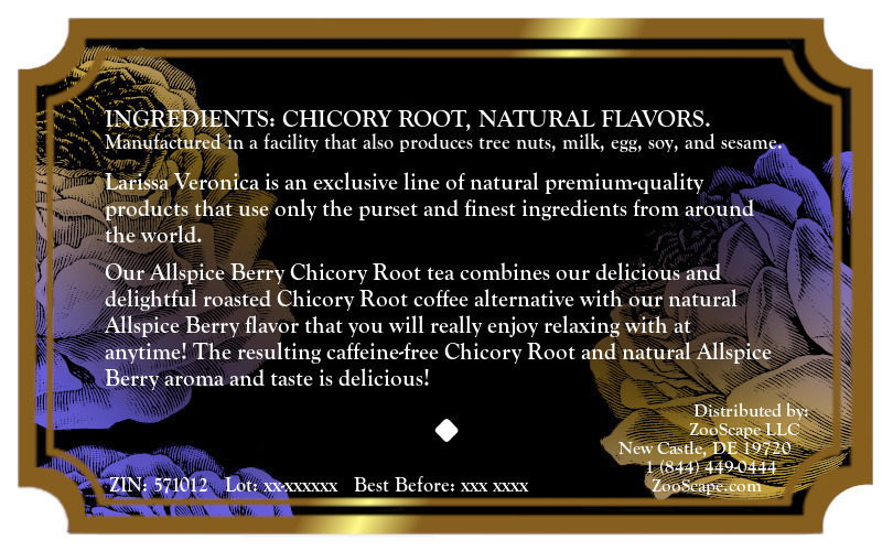 Allspice Berry Chicory Root Tea <BR>(Single Serve K-Cup Pods)