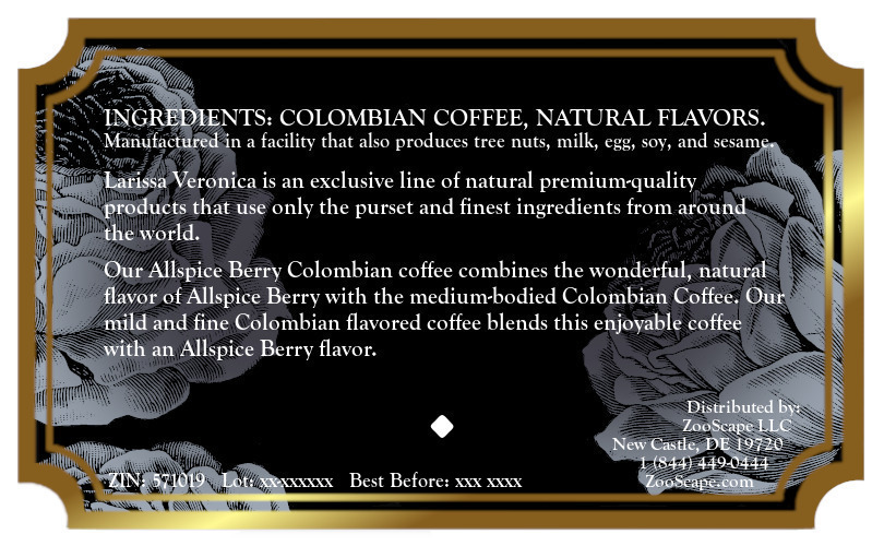 Allspice Berry Colombian Coffee <BR>(Single Serve K-Cup Pods)
