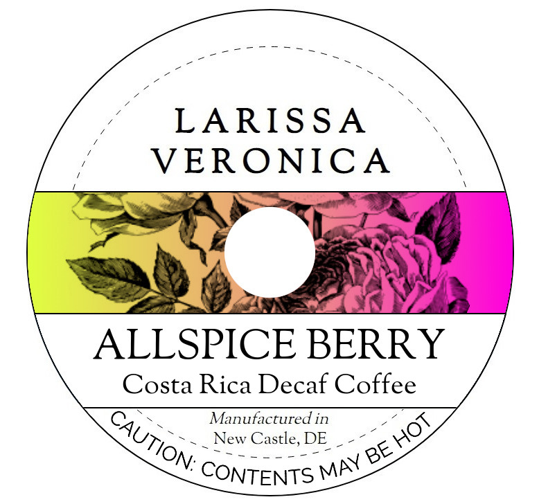 Allspice Berry Costa Rica Decaf Coffee <BR>(Single Serve K-Cup Pods)